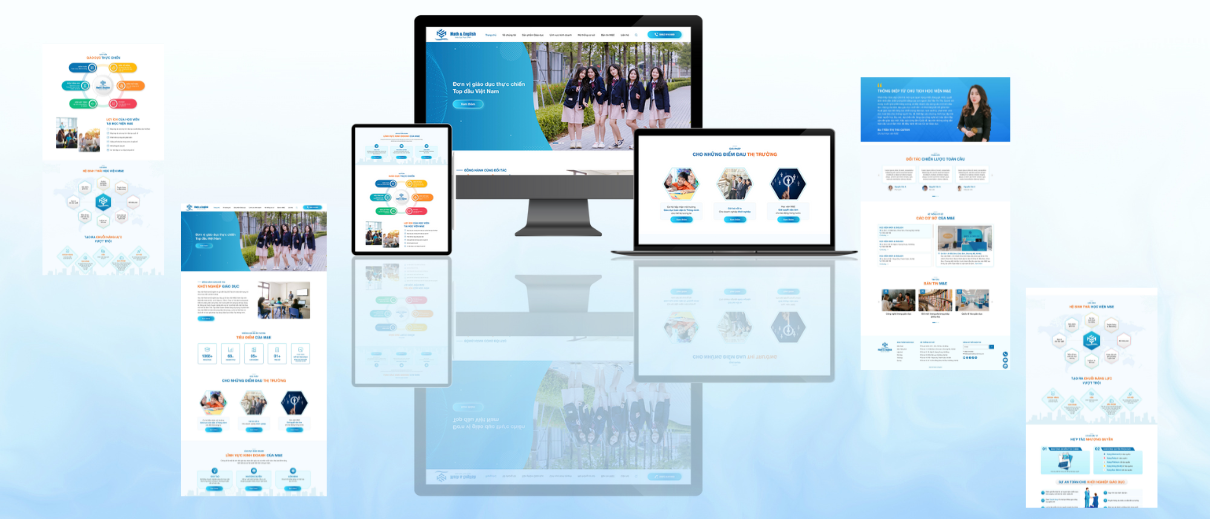Thiết Kế Website & Ứng Dụng Học Viện Math & English